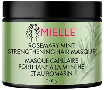Mielle Rosemary Mint Strengthening Hair Mask for Damaged Hair - Deep Conditioning Treatment Enriched with Biotin, Honey & Coconut Oil - Helps Encourage Longer, Healthier Strands, 340 ml (Pack of 1)