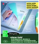 Wilson Jones 7891055069 View-Tab Extra Wide Transparent Dividers, Poly, 5-Tab Color