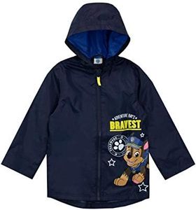 Paw Patrol Boys Rain Jacket | Chase Kids Raincoat | Kids Waterproof Jackets Size 3T Blue