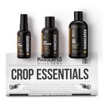 MANSCAPED™ Crop Essentials, Male Care Hygiene Bundle, Includes Crop Cleanser™ Gentle Groin Wash, Crop Preserver™ Moisturizing Ball Deodorant, Crop Reviver™ Body Toner and Disposable Shaving Mats