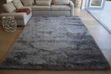 Carpet ERA Features 6x8 Feet Modern Soft Shaggy Carpet Thick, Fluffy & 2 inch Pile Shag Rug for Your Kids Room, Bedroom & Livingroom(6x8 feet, Dark Grey Plain)