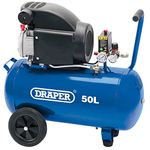 Draper 24981 Air Compressor, 50L, 230V, 1.5Kw, Blue