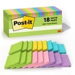 Post-It Notes - 3 inch x 3 inch, Pack of 18, Multi Color