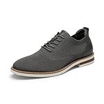 Bruno Marc Men's Dress Oxfords, Grey, 12