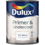 AMK® Dulux Primer & Undercoat Paint For Wood White 250ml Water Based Formula Interior Exterior Application Quick Dry Low Odour