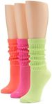 HUE Women's Slouch Sock 3 Pair, Neo