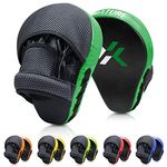 Xnature Boxing Pads Focus Mitts,Punching Mitts Great for MMA, Martial Arts, Kickboxing,Muay Thai, Kickboxing,Hook and Jab Target Hand Pads (Dark Green)