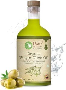PURE NUTRITION NATURAL TREASURES Organic Extra Virgin Olive Oil 750ml Glass Bottle - 100% Pure, Cold-Pressed In Glass Bottle|Ideal For Salad Dressings, Sauteing & Drizzling