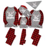 IFFEI Family Matching Christmas Pajamas Set Festival Outfits Elk Printed 3-4 Years