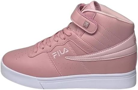 Fila Women's Vulc 13 High Top Sneaker, Basketball Fashion Shoes Ankle Strap Support (Coral Blush/White/Primrose Pink, 7)