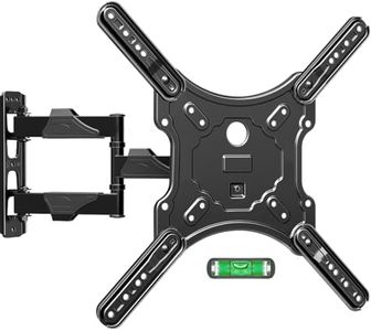 ELIVED TV Wall Mount for Most 26-55 Inch TVs, Swivel and Tilt Full Motion TV Mount with Single Stud Perfect Center Design, TV Bracket Max VESA 400x400mm, Holds up to 88 lbs.