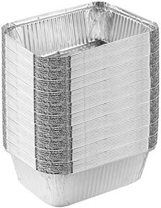 PLASTICPRO Disposable 5 LB Aluminum Takeout Tin Foil Baking Pans 7'' X 10'' X 3'' Inch Bakeware - Cookware Perfect for Baking Cakes,Brownies,Bread, Meatloaf, Lasagna, or Lunchbox, Pack of 50