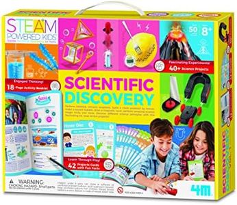 4M Scientific Discovery Kit, 40+ Fun Science Projects and Fascinating Experiments, Uses Household Items, Provides Hours of Learning, Explore STEM Principles