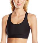 Hanes Sport Women's Compression Racerback Sports Bra,Black,Medium