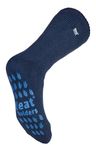 Mens Deep Blue Thermal Heat Holder Slipper Socks 2.3 Tog, 6-11 uk