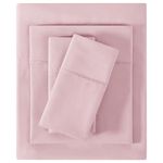 Softan Full Size Sheet Set, Soft Full Bed Sheets - Microfiber Fitted Sheet with 15" Deep Pockets - Breathable 4 Pieces Double Bed Sheets- Bedding Sheets & Pillowcases, Pink