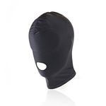 Toosexylingerie Black Hood Party Mask Headgear Adult Game/Halloween Head Mask (Open Mouth)