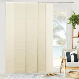 CHICOLOGY Panel Track Blinds for Sliding Glass Door, Adjustable Track for Patio Entry, Large Windows, Closet Opening and Room Divider, Trim to Fit Fabric Shades, 46 to 86 W x 96 H, Beige