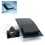 10K Slate Roof Tile Vent Ventilator & Adapter Kit for Extractor fans, Soil Pipes