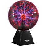 Theefun Plasma Ball: 8 Inch Plasma Globe Touch & Sound Sensitive Plasma Ball Lamp Electric Ball Lightning Toys for Kids, Parties, Home, Prop, Decoration, Birthday Gifts