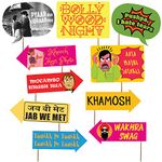 Festiko Photobooth Props Bollywood (Set of 10) / Party & Celebration Theme Photo Booth Props/Bollywood Party Props/Bollywood Theme Props/Bollywood Props