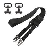 Tourbn 2 Point Gun Sling for Rifle Hunting Strap with 2 Pack 1" QD Sling Swivels Black