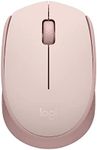 Logitech M170 Wireless Mouse for PC, Mac, Laptop, 2.4 GHz with USB Mini Receiver, Optical Tracking, 12-Months Battery Life, Ambidextrous - Rose