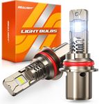 SEALIGHT 9004/HB1 LED Bulb, 1000% 50000LM Super Bright, 1:1 Mini Size No Adapter Required, 6500K White, 9004 LED Bulbs with 70000Hrs Lifespan IP68 Waterproof, Plug and Play, Pack of 2