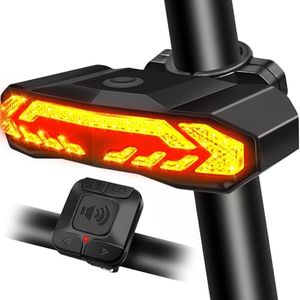 E Bike Turn Signals,USUPERINK Bicycle Turn Signals Front and Rear,IP65 Waterproof Remote Control Bike Tail Light Rechargeable,with Horn,Anti-Theft Alarm,Auto On Off,for Bike,Ebike,Escooterbike