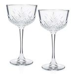 HISTORY COMPANY Nick & Nora 1934 "New York” Cocktail Coupe Glass 2-Piece Set (Gift Box Collection)