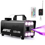 Fog Machine, AGPTEK Automatic Spray Smoke Machine with 6 LED Lights and Colorful LED Light Effect, Great for Halloween, Christmas, Wedding, Parties and DJ Performance