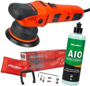 Maxshine 2 Pieces M8S V2 Dual Action Polisher Car Detailing Kit - 1000W, 6-Speed, 8mm Throw, 5” Disc, Thread 5/16” - Powerful Auto Detailing Tool for Paint Protection (M8S V2 Kit 1)