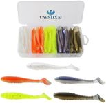 CWSDXM Soft Fishing Lures, 6.5cm/8cm Paddle Tail Swimbaits Soft Plastic Lures Kit for Bass Trout Walleye Crappie 30pcs/43pcs…