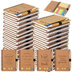 Employee Appreciation Gifts Spiral Notebooks with Sticky Notes Notepads Thank You Journals Inspirational Bamboo Ballpoint Pens Bulk for Nurse Teacher Coworker (20)