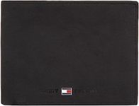 Tommy Hilfiger Men Johnson Wallet with Coin Compartment, Black (Black), One Size