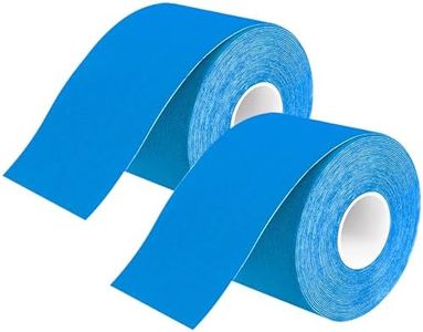 2 cintas kinesiológicas de color azul axion | Vendaje resistente al agua y al sudor | Cinta adhesiva deportiva para un soporte muscular para los ejercicios