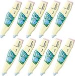 Plus Correction Tape, Whiper PT 0.2 inches (5 mm), Pale Yellow, Set of 10, 1.9-29.7 x 0.4 inches (48-758 x 1