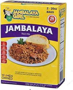 Jambalaya Girl - Jambalaya Rice Mix, "Party Size" (20 oz Bags - 2 in One Pack) | Easy Dinner Mix from New Orleans | Fully Blended | More Real Vegetables | More Flavor, Less Heat