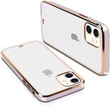 V-TAN Soft TPU Shockproof Anti-Slip Transparent Electroplated Chrome case Back Cover with Camera Protection Compatible with Apple iPhone 11 (Purple)