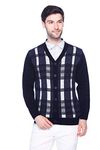 aarbee Men's Acrowool V-Neck Sweater (po_coat_navy_L_Navy_Large)