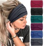 Tobeffect Headbands for Women African Boho Wide Knotted Head Wraps Turbans