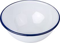 Falcon ENAMEL CAMPING PUDDING BOWL TRADITIONAL WHITE 14cm 46014