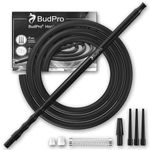 BudPro Long Silicone Hookah Hose B75 190cm with Aluminum Handle and Spring to Prevent Hookah Hose Flexion