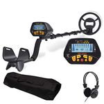 UOBEKETO Portable Metal Detector for Adults - LCD Underground High Sensitivity Pinpointing Gold Detection Seeker Hunters Treasure Finder with Waterproof Coil