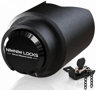 NiwNiw 2" Heavy Duty Trailer Hitch Lock - Ball Coupler&Safety Chains Anti-Theft,Travel RV/Pop-Up Camper/Boat/Truck/Motorcycle/ATV/UTV/Flatbed/Cargo/Dump/Utility Trailer Tongue Lock Secure Design