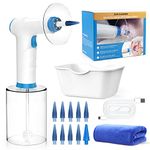 Ear Wax Removal Kit, Rechargeable Electric Earwax Remove Removal Ear Irrigation System, and Features Disposable Tips & Ear Catch Basin (9+1 Disposable Tips)