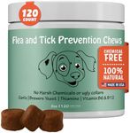 EcoFlea by ColoradoDog - all Natural Chewable Dog Treats for Flea and Tick Treatment and Prevention - 120 Count - no Chemicals, no Mess, no Collars