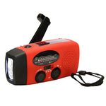 BSTCAR Emergency Wind Up Radio with Rechargeable USB Phone Charger/3-LED Flashlight Torch/AM/FM/Weather/Portable Solar Hand Crank Radio for Household and Outdoor Camping, Hiking, Travel