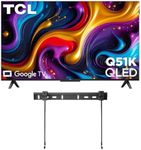 TCL 43" Q51K Series Q-LED 4K UHD HDR Smart TV with Google TV Dolby Vision, Dolby Atmos, Motion Rate 240, HDR 10+, Auto Game Mode + Free Wall Mount (2025) (Renewed)