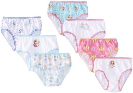 Disney Girls Frozen 100% Combed Cotton Panty Multipacks With Elsa, Anna And Olaf In Sizes 2/3t, 4t, 4, 6 8 Underwear, 7-pack, 2-3T US